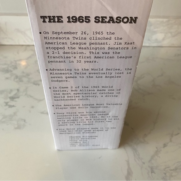 2015 “Vintage” Twins Bobblehead by Kwik Trip, NIB - Picture 11 of 11